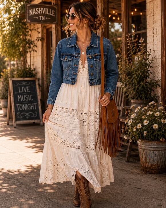 House of Harlow Jackets & Blazers - House of Harlow 1960 Cropped Denim Jacket Boho Western Est Small